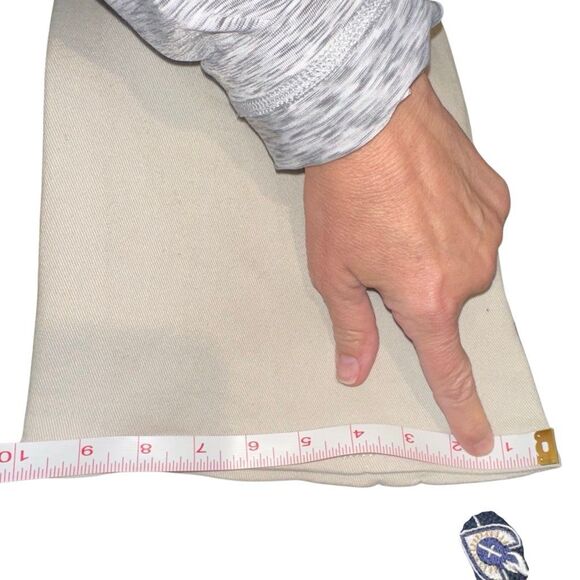 Dividend Brand cream flare leg cotton pants Ladies size 6 - Picture 7 of 9